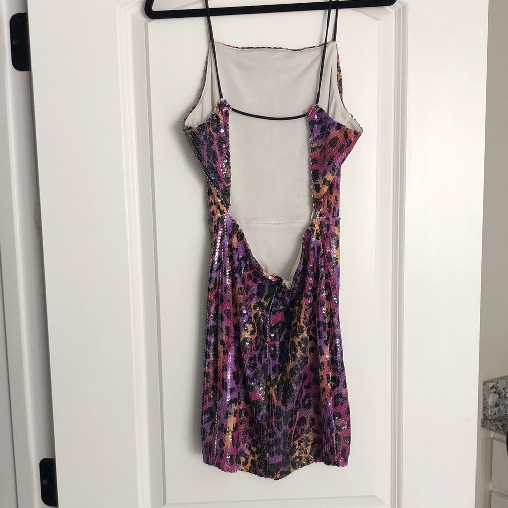 Superdown Rainbow Leopard Print Backless Sequin M… - image 7